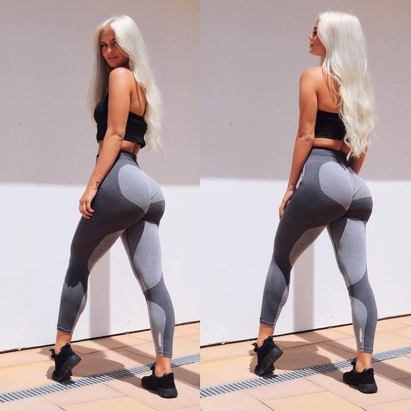 DYE- IMPACT SEAMLESS LEGGINGS - GREY MARL - Picture 1 of 11
